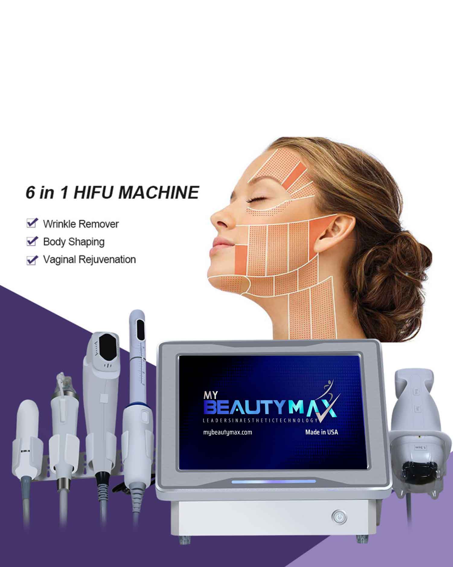 HIFU-MAX 4D facial, body and vaginal - 6 in 1