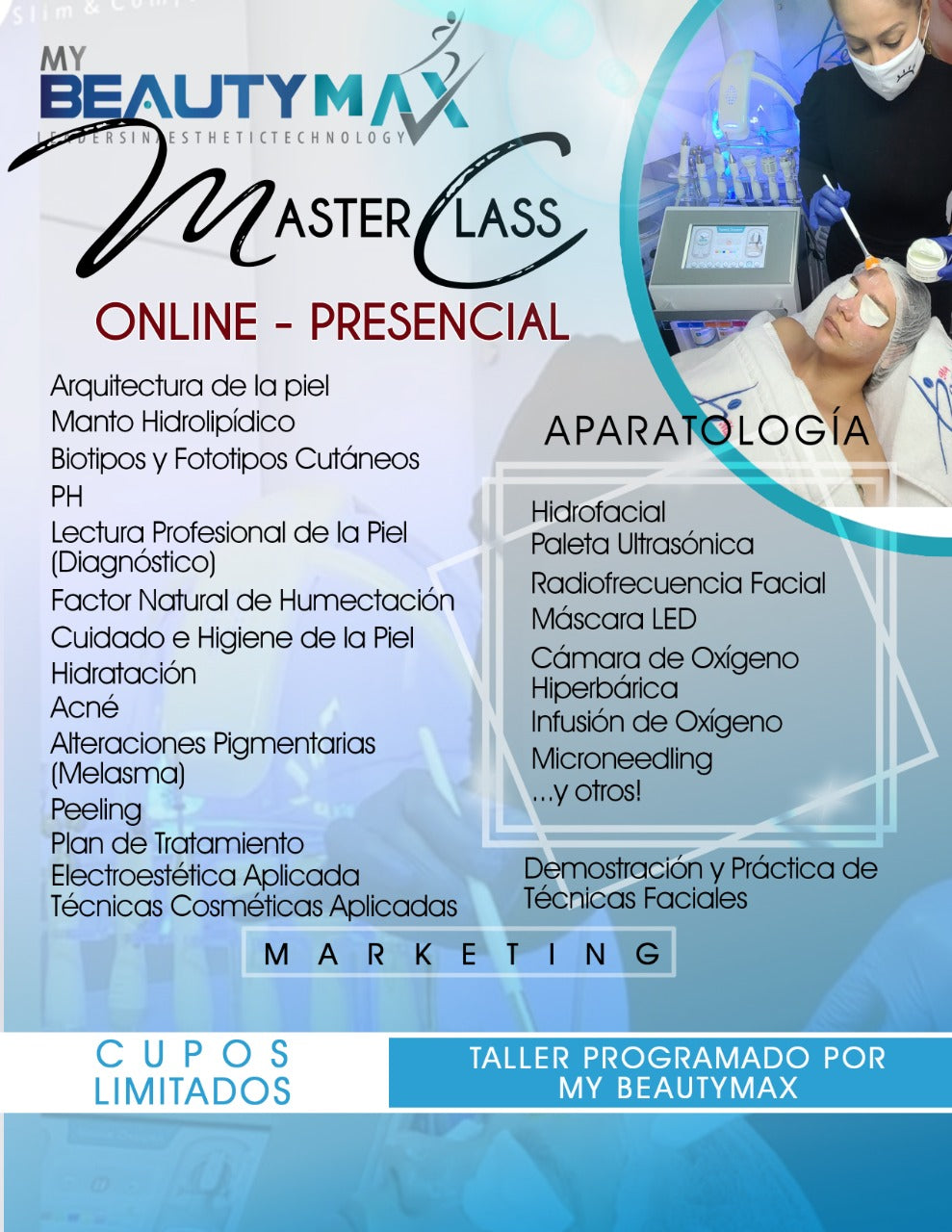 Master Class Técnicas Caciales  Online - Presencial