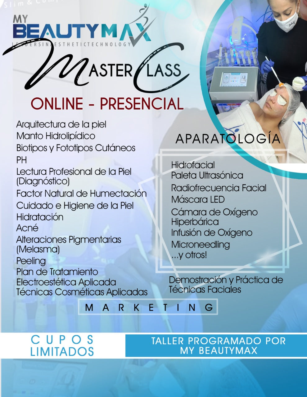 Master Class Técnicas Caciales  Online - Presencial